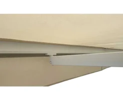 Pil markise – semikassette med motor – 4,8 x 3 meter – Hvid/Beige
