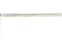 Pil markise – semikassette med motor – 4,8 x 3 meter – Hvid/Beige
