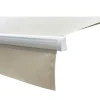 Pil markise - semikassette med motor - 3,5 x 3 meter - Hvid/Beige