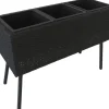Plantekasse m/3 rum - Sort