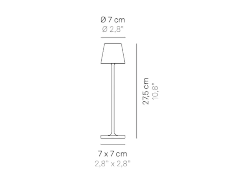 Poldina Micro LED Lampe - Mørkegrå