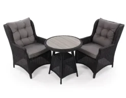 Rio Cafesæt Ø70 m/ EASY DRY Loungestole - Sort