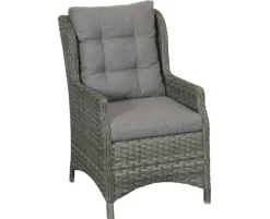 Rio Havemøbelsæt 94x210 inkl. 6 Loungestole m/ EASY DRY hynder - Grå