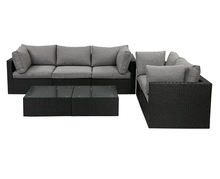 Sala Modul Loungesæt - 3 + 2-personers sofa inkl. EASY DRY hynder - Sort