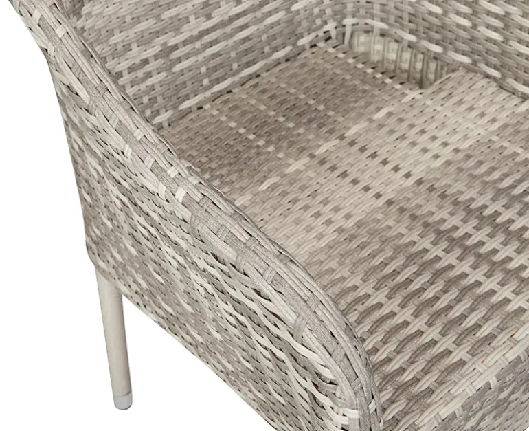 Selma Andrea Havemøbelsæt m/6 stole - 100x200 - Gråhvid