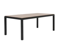 Selma Geneve Havemøbelsæt m/6 stole - 100x200 - Antracitgrå