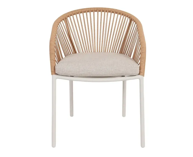 Selma Nora Havemøbelsæt m/6 stole - 100x200 - Gråhvid