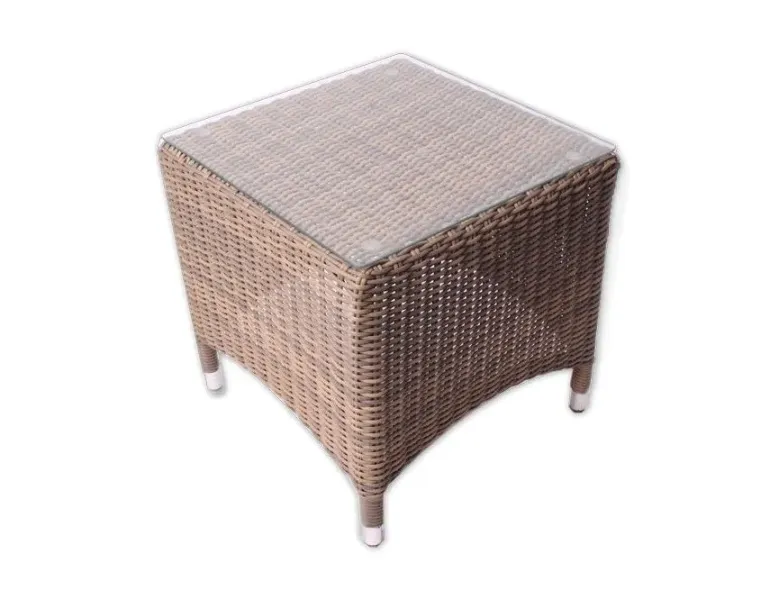 Sidebord med glasplade 50x50 - Dusty