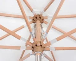 Signe Markedsparasol 3x3 - Hvid / Beige Stribet