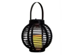 Solar Lanterne Ø21xH21 cm - Sort plast