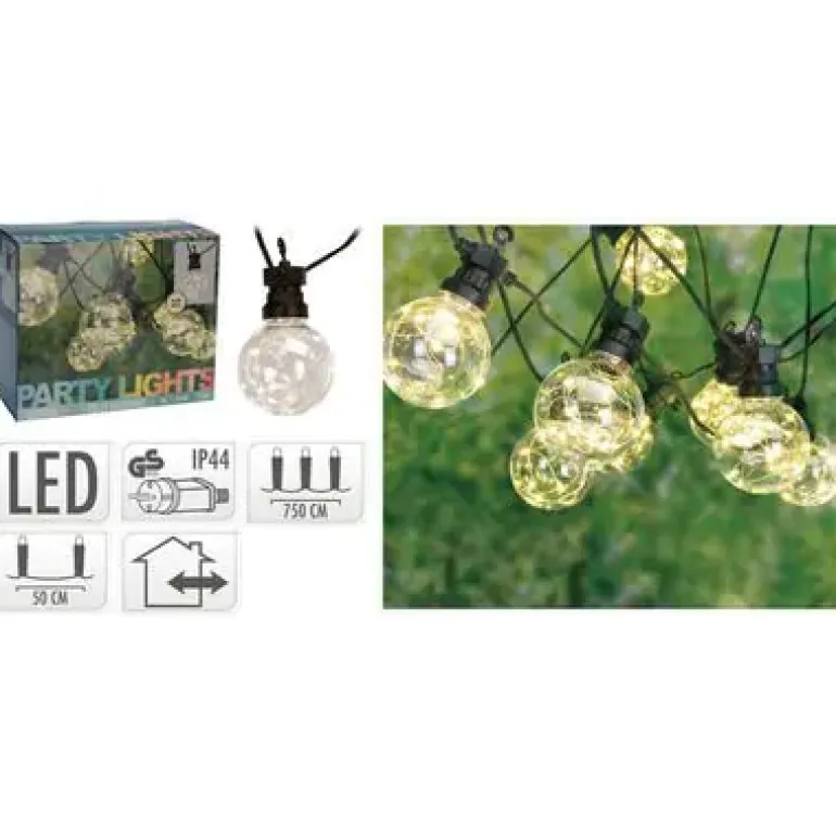 Solar LED Party Kæde - 7,5 m