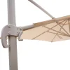 Solvej Hængeparasol 3x4 meter - Gråhvid / Natur