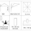 Solvej Hængeparasol 3x4 meter - Sort
