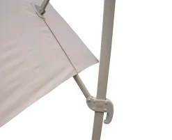 Solvej Hængeparasol 3x3 meter - Gråhvid / Natur