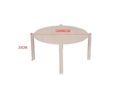Sydney Sofabord Ø66 - Gråhvid
